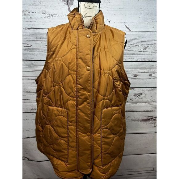 Croft & barrow 1X NWT fleeced lined dark yellow vest‎ - 2731 - Picture 1 of 3